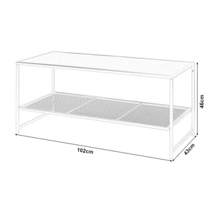 Table basse de salon Ruokolahti acier 102 x 43 x 46 cm [en.casa]