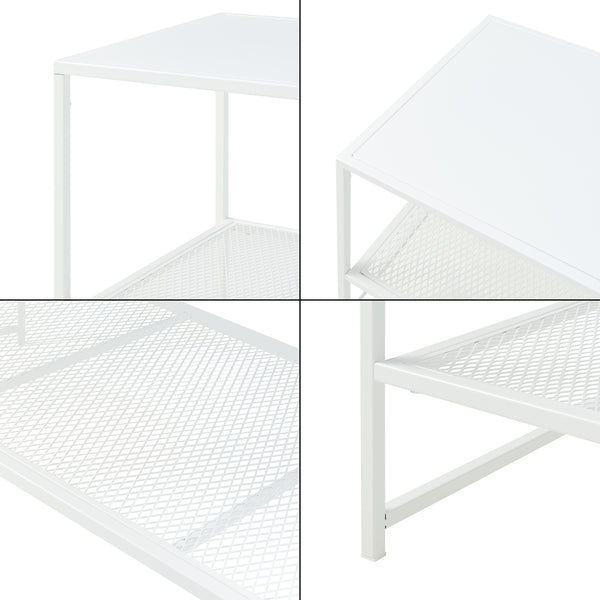 Table basse de salon Ruokolahti acier 102 x 43 x 46 cm [en.casa]