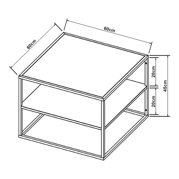 Table basse Solund acier [en.casa]