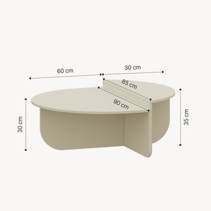 Table basse Tondesdaslo 90 x 90 x 35 cm [en.casa]