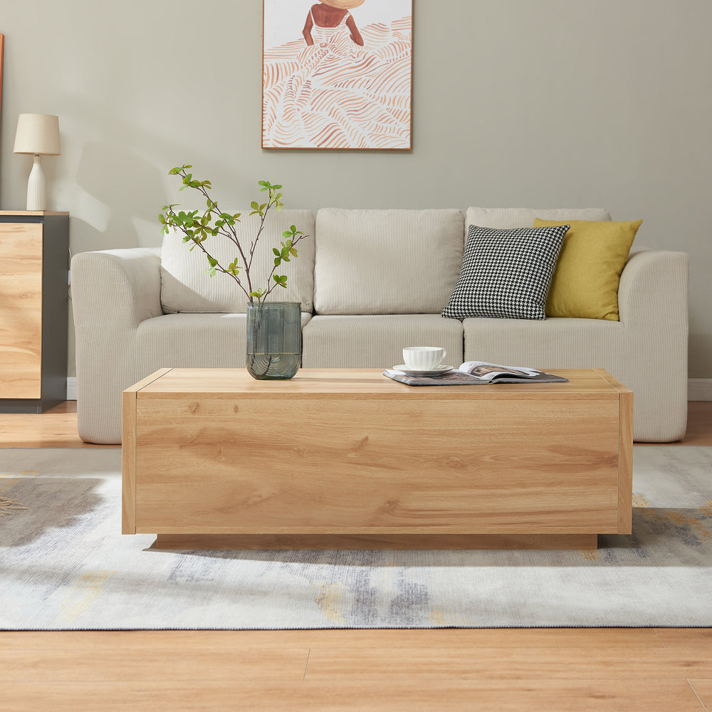 Tavolino Rettangolare Turur da Salotto con 2 Cassetti 104 x 50 x 40 cm [en.casa]