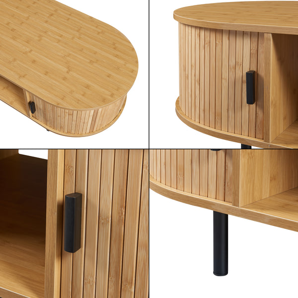 Table basse Tvedestrand 120 x 55 x 40 cm bambou [en.casa]
