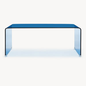 Couchtisch Väsas 90x45x35 cm gehärtetes Glas [en.casa]