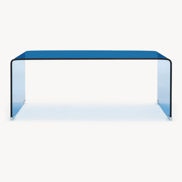 Couchtisch Väsas 90x45x35 cm gehärtetes Glas [en.casa]
