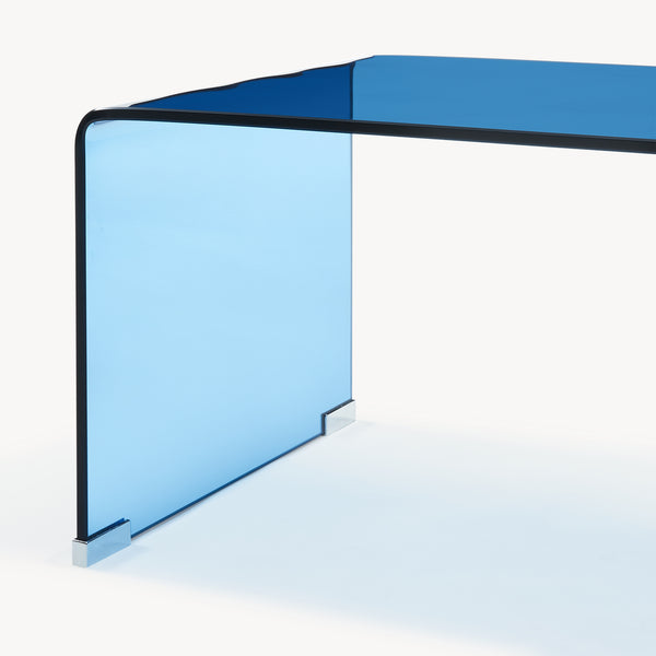 Couchtisch Väsas 90x45x35 cm gehärtetes Glas [en.casa]