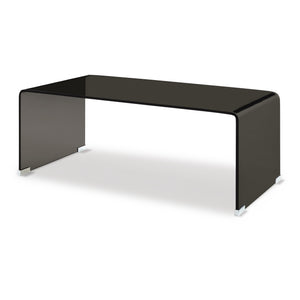 Couchtisch Väsas 90x45x35 cm gehärtetes Glas [en.casa]