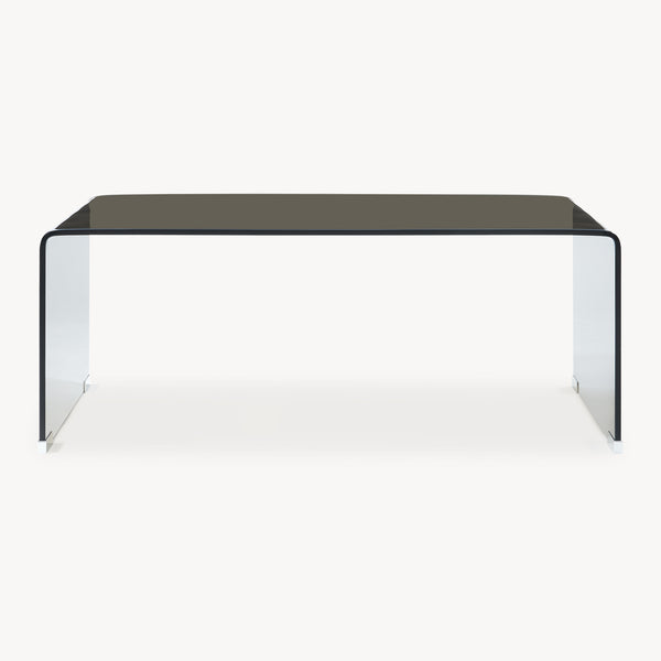 Couchtisch Väsas 90x45x35 cm gehärtetes Glas [en.casa]