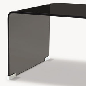 Couchtisch Väsas 90x45x35 cm gehärtetes Glas [en.casa]