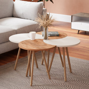 Tavolino da salotto Højer set da 4 48 x 45 x 32 cm vari colori [en.casa] - premiumXL