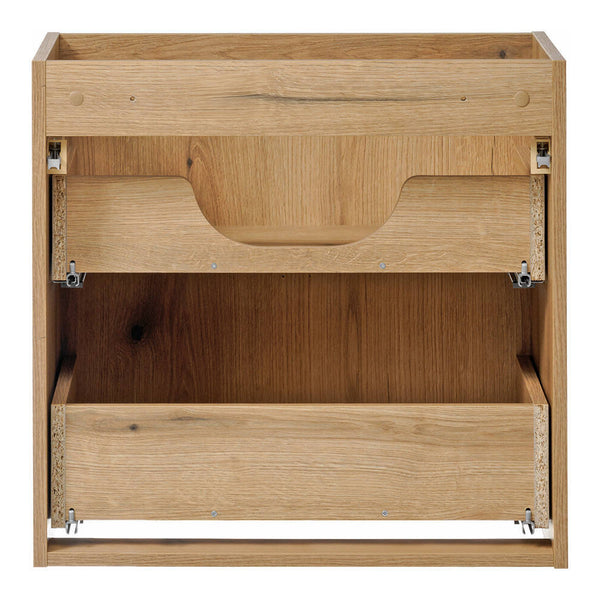 Meuble sous lavabo double NEWPORT avec tiroirs effet chêne [en.casa] 