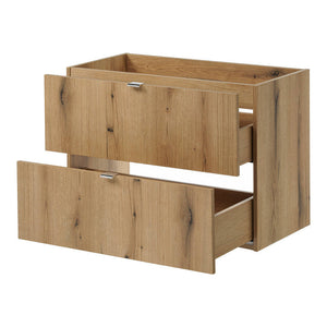Doppelwaschtisch Skelbolu mit 4 Schubladen Eicheoptik [en.casa]