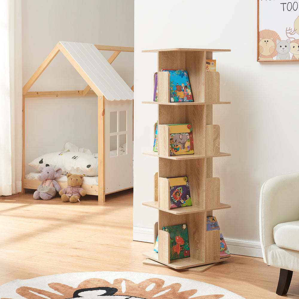 Drehbares Bücherregal Talöpintaa 129x40x40 cm [en.casa]