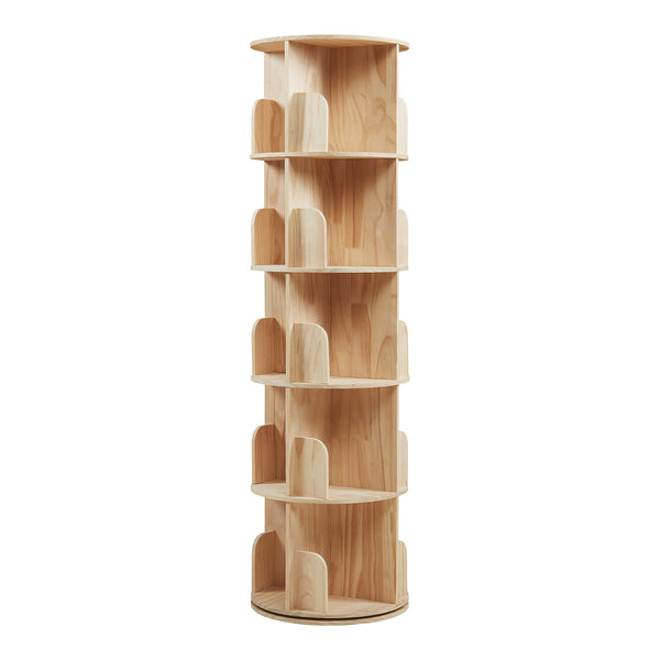 Bibliothèque rotative pour enfants Chasek bois de pin naturel [en.casa]