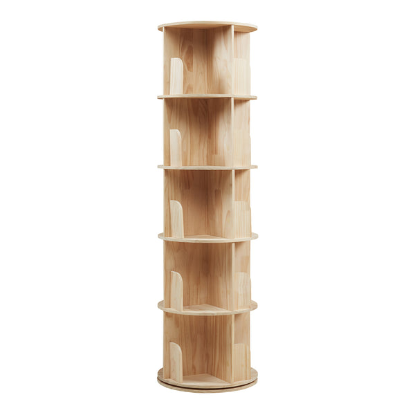 Bibliothèque rotative pour enfants Chasek bois de pin naturel [en.casa]