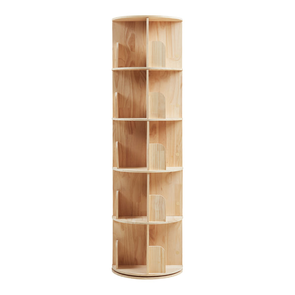 Bibliothèque rotative pour enfants Chasek bois de pin naturel [en.casa]