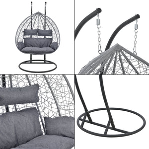 Siège Suspendu Capileira 2 Places Panier Cadre Coussins Plusieurs couleurs [en.casa]