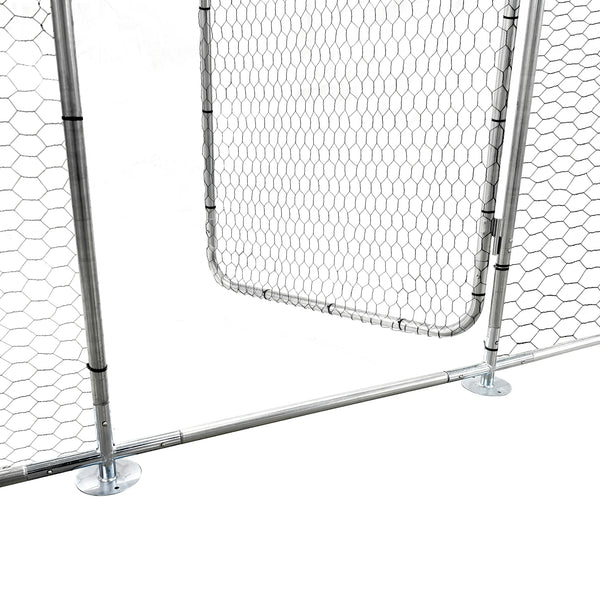 Enclos Extérieur Wels Volière Acier Galvanisé Argent Vert Foncé [pro.tec]