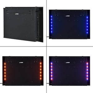 Cheminée Électrique Attachable au Mur 36 LEDs Integrés [casa.pro]