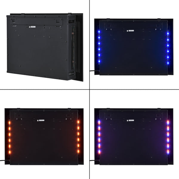 Cheminée Électrique Attachable au Mur 36 LEDs Integrés [casa.pro]