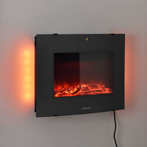 Cheminée Électrique Attachable au Mur 36 LEDs Integrés [casa.pro]