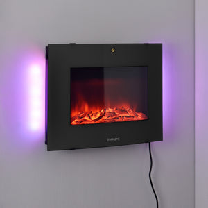 Cheminée Électrique Attachable au Mur 36 LEDs Integrés [casa.pro]