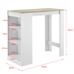 Table de Bar Kouvola 110 x 50 x 103 cm [en.casa]