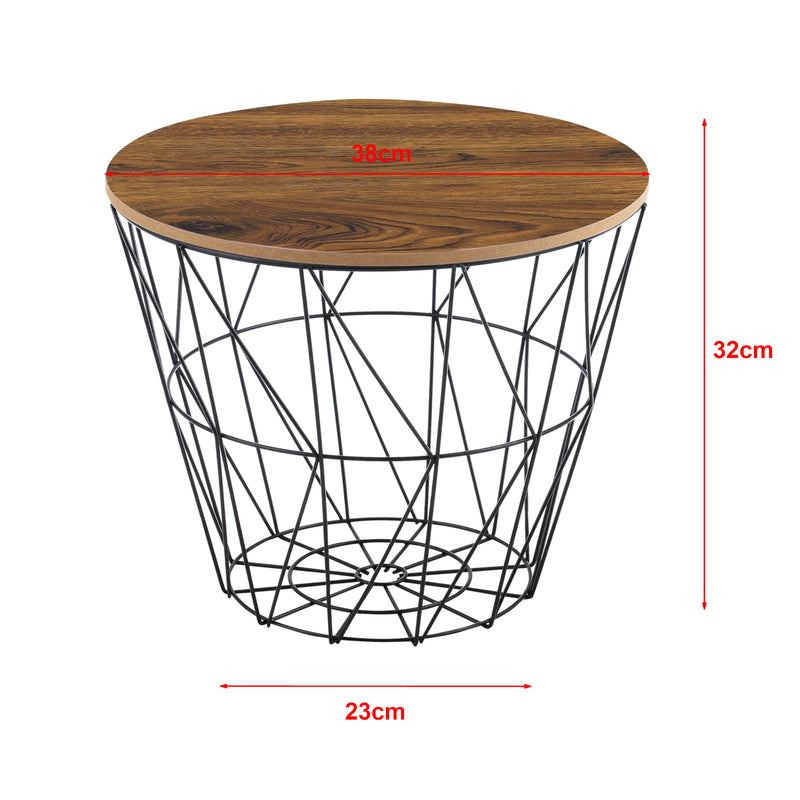 Croquis coté Set de 2 Tables Gigognes Codogno Plusieurs Tailles [en.casa]