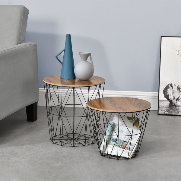 Set de 2 Tables Gigognes Codogno Plusieurs Tailles [en.casa]