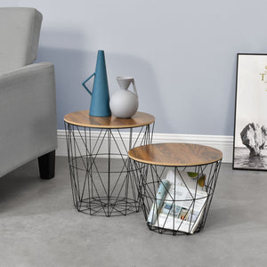 Set de 2 Tables Gigognes Codogno Plusieurs Tailles [en.casa]