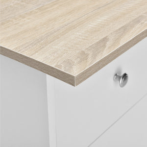 Schreibtisch Lemberg 120x50x72 cm mit Schubladen + Ablage en.casa
