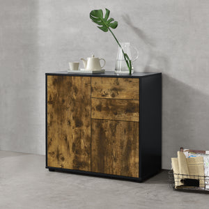 Comò Paarl con 2 Ante e 2 Cassetti 74x79x36 cm [en.casa] 