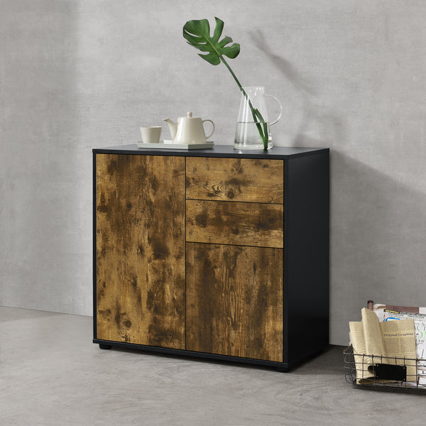 Comò Paarl con 2 Ante e 2 Cassetti 74x79x36 cm [en.casa] 