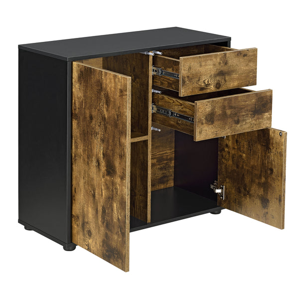 Comò Paarl con 2 Ante e 2 Cassetti 74x79x36 cm [en.casa] 