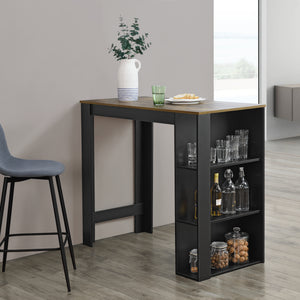 Bartisch Danderyd 120x60x106 cm mit 3 Ablagefächern [en.casa]