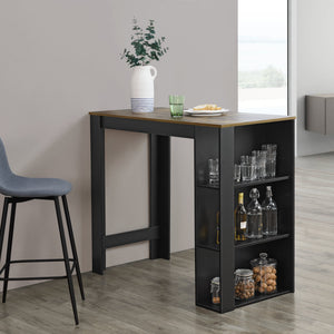 Bartisch Danderyd 120x60x106 cm mit 3 Ablagefächern [en.casa]