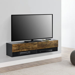 Mobile Porta TV Halmstad da Parete con Ante a Ribalta 140 x 31 x 30 cm [en.casa]