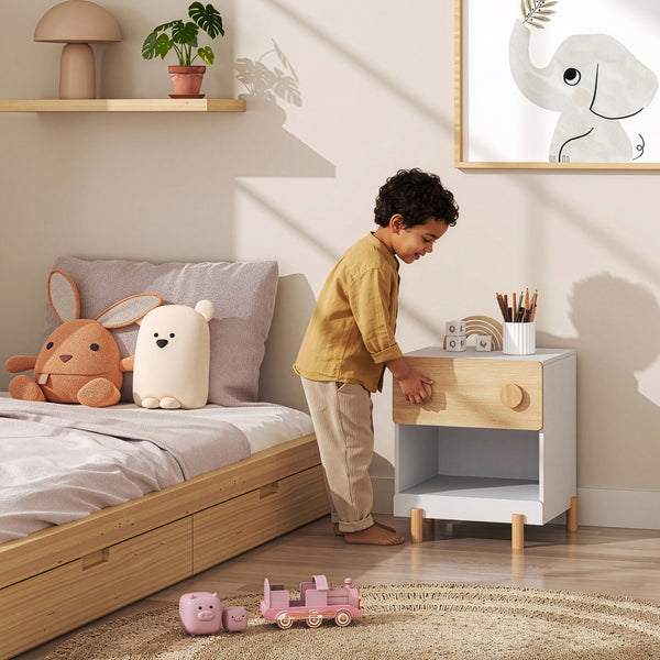 Comodino per Cameretta Vaarentaa 47x40x35 cm [en.casa]