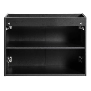 Meuble sous-vasque noir rainuré NEWPORT avec lavabo [en.casa] 