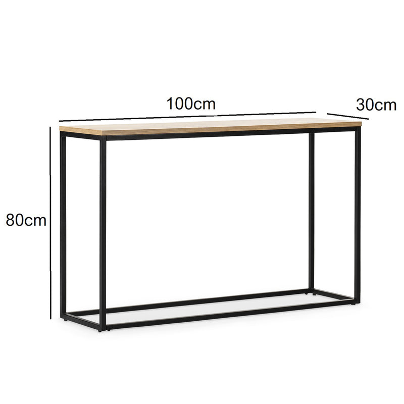 Croquis coté Table console Kittilä 80 x 100 x 30 cm [en.casa]