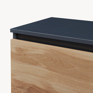 Buffet Kyr chêne rustique / noir [en.casa]