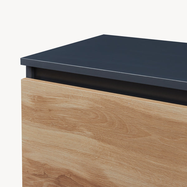 Buffet Kyr chêne rustique / noir [en.casa]