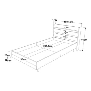 Lit simple Vesanto 100 x 200 cm [en.casa]