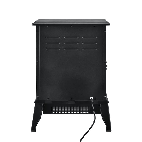 [casa.pro] Camino elettrico 39 x 24 x 56,5 cm Fuoco realistico Termostato integrato 2 livelli di riscaldamento Metallo plastica e vetro