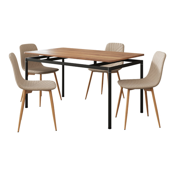 Ensemble de salle à manger Hemnes pour 4 personnes [en.casa] 