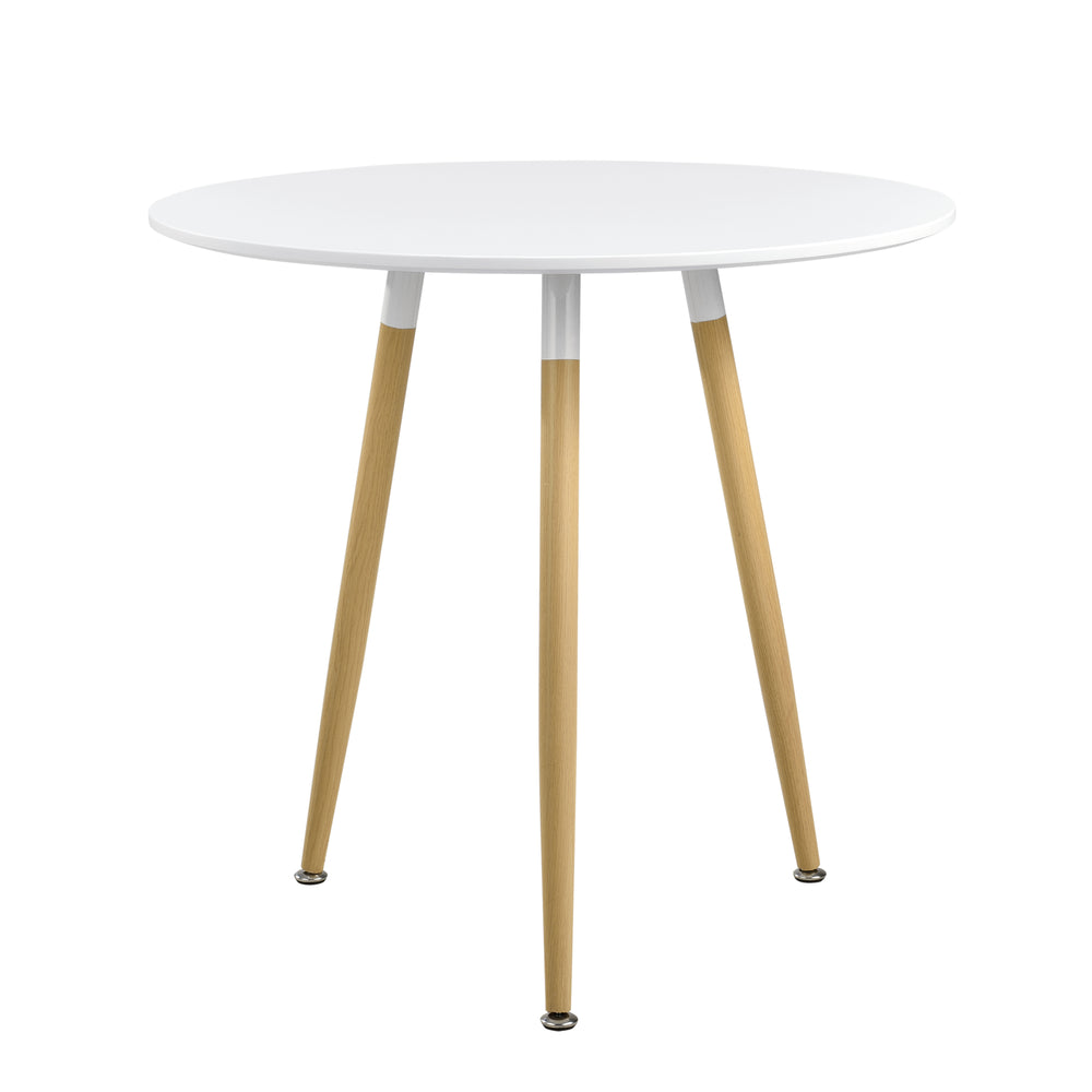 Table à manger Camille Ø80 cm rétro - design blanc en.casa - premiumXL