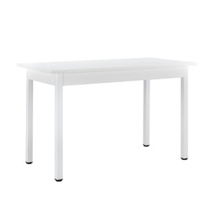 [en.casa] Arredo Sala da Pranzo Tavolo 120 x 60 x 75 cm con 4 Sedie 83 x 54 x 48 cm MDF Acciaio Plastica