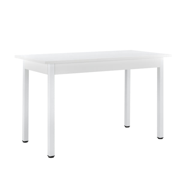 [en.casa] Arredo Sala da Pranzo Tavolo 120 x 60 x 75 cm con 4 Sedie 83 x 54 x 48 cm MDF Acciaio Plastica