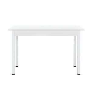 [en.casa] Arredo Sala da Pranzo Tavolo 120 x 60 x 75 cm con 4 Sedie 83 x 54 x 48 cm MDF Acciaio Plastica