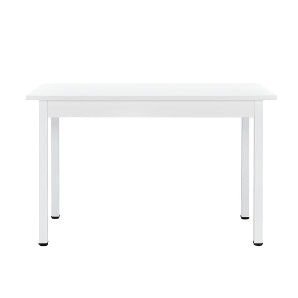[en.casa] Arredo Sala da Pranzo Tavolo 120 x 60 x 75 cm con 4 Sedie 83 x 54 x 48 cm MDF Acciaio Plastica