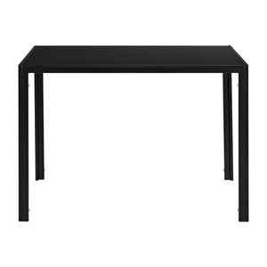 [en.casa] Arredo Sala da Pranzo  Set Tavolo Metallo Vetro 105 x 60 x 75 cm con 4 Sedie in Plastica 83 x 54 x 48 cm